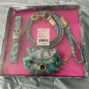 Lilly Pulitzer Barking Up the Palm tree! Dog walking set new